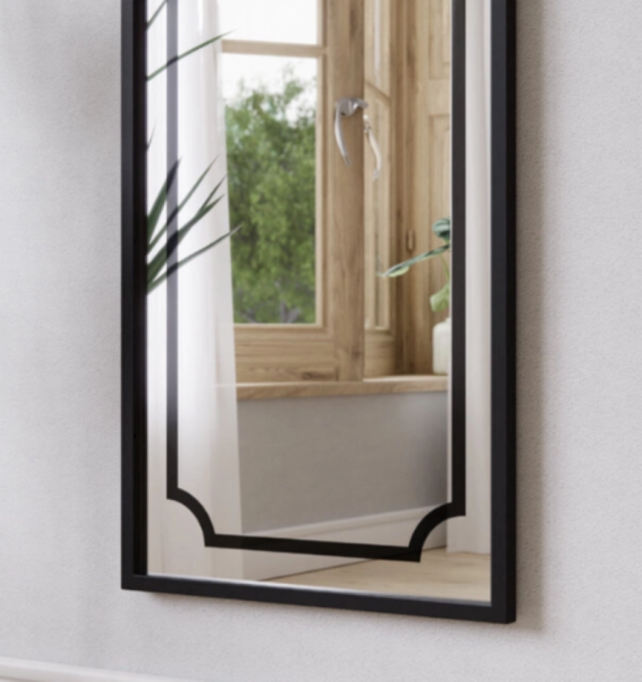 Loft V veidrodis su juodu rėmeliu 50x170 cm, Interjero veidrodžiai, veidrodžiai Pagrindinis