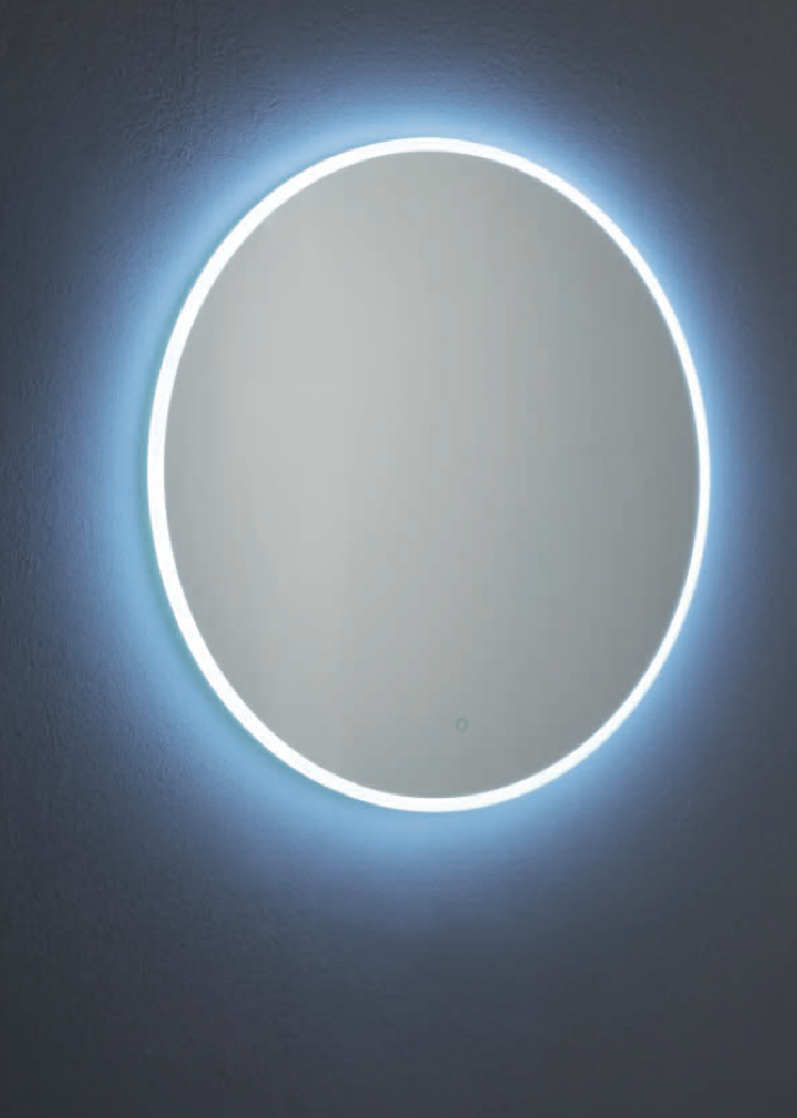 Vanita&Casa Eclisse apvalus veidrodis su LED apšvietimu, Apvalūs veidrodžiai, veidrodžiai Be rėmelio