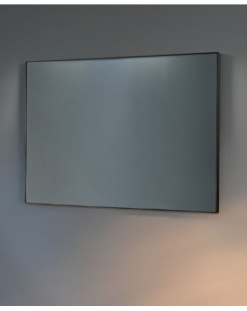 Vanita&Casa Beta keturkampis veidrodis su juodu aliuminio rėmeliu, Keturkampiai veidrodžiai, veidrodžiai Su rėmeliu