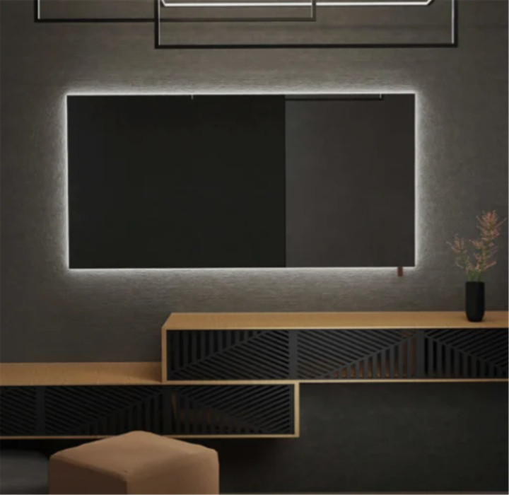Add Home Simple veidrodis su galiniu LED apšvietimu, Keturkampiai veidrodžiai, veidrodžiai Be rėmelio